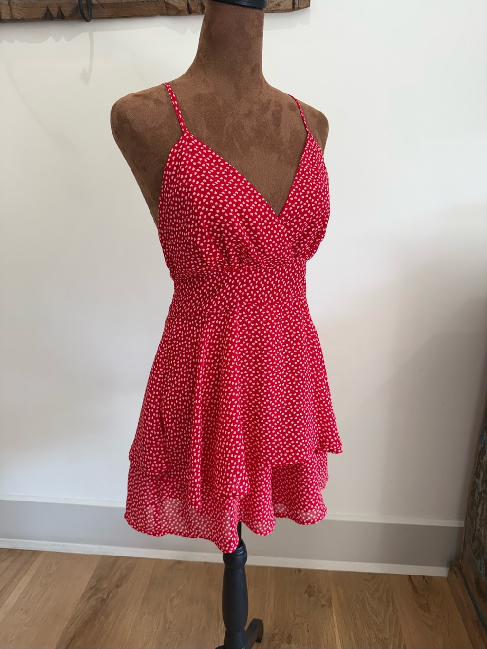 Red Polka Dot Spaghetti Strap Romper